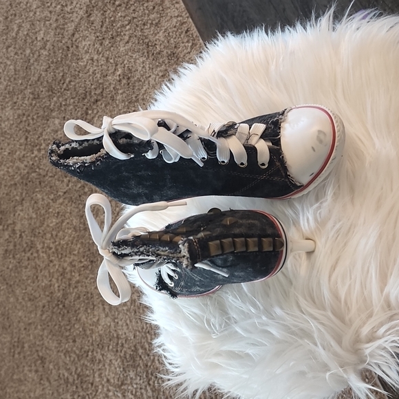 New denim ankle high heel boots/shoes - Picture 3 of 5